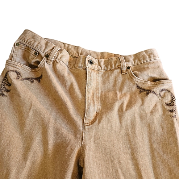 Boot Cut Tan Ralph Lauren Jeans - Picture 2 of 6